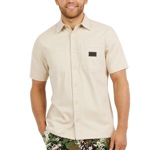 Dogg Supply by Snoop Dogg Men's Classic Fit Short Sleeve Button Down Shirt